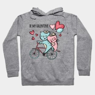 cats riding bicycle love Hoodie